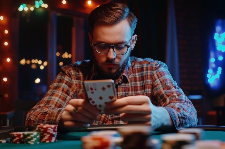 Pengguna menikmati pertandingan sepak bola melalui smartphone Android dengan antarmuka sonic188